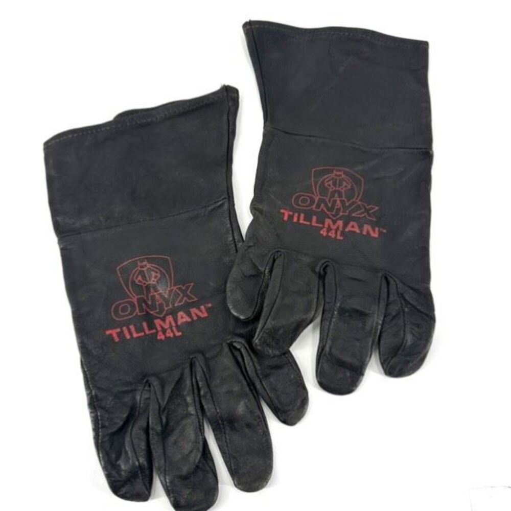 Tillman Onyx 44L Large Leather Industrial Black Top Grain Unlined TIG‎ Glove